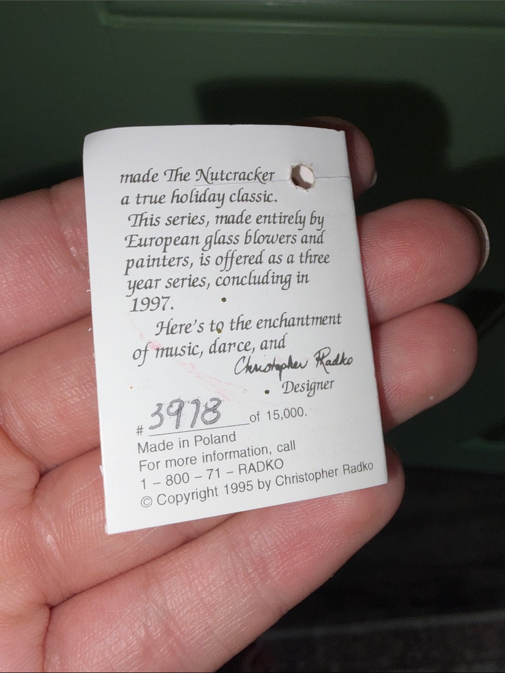 Rare Vintage 1996 Christopher Radko Ornaments from The Nutcracker Suite II - Picture 7 of 7